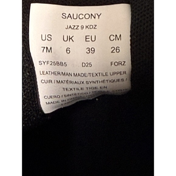 Saucony Jazz 9 KDZ Kids Sneakers Size 7 Blue/Black Unisex NIB - Picture 9 of 9